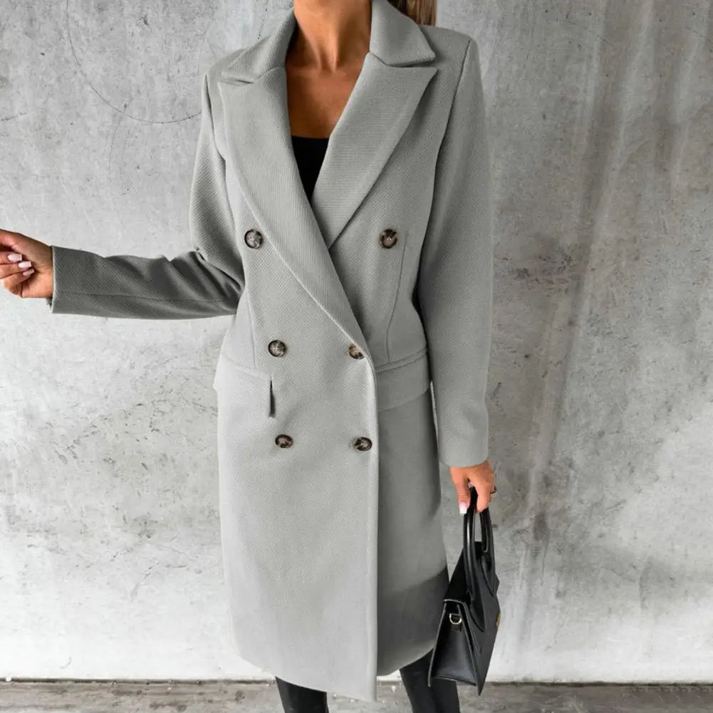 Märta | Long double-breasted trench coat