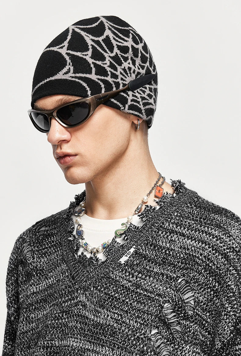 Orvar Sliten Grå Stickad Tröja – Perfekt för Vardagliga Outfits