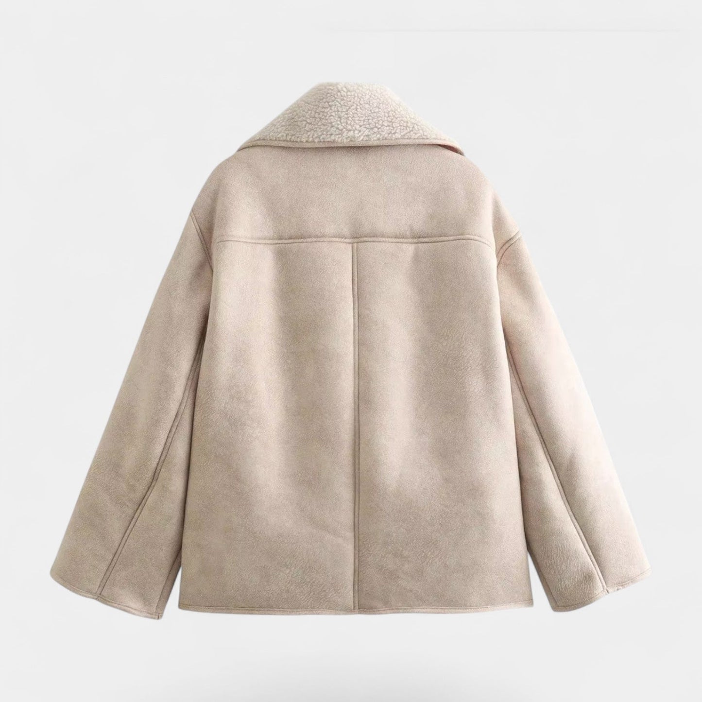 Amalia | Women's winter jacket in suede-look with faux fur lining – Cozy and warm