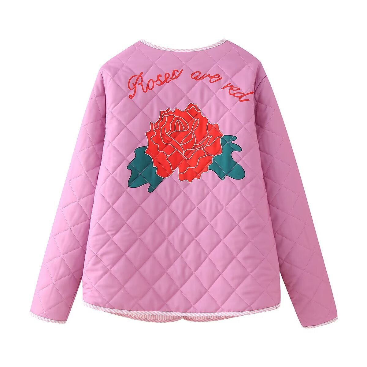 Ambréa Rosa Patchwork Cape with Bow – Stylish Women's Outerwear
