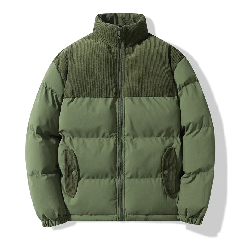 Seraphine Unisex Quiltet Jakke – Stilfuld med Corduroy-detaljer