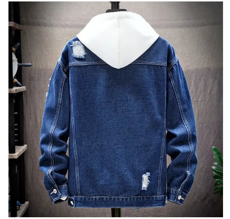Hampus – Relaxed Men's Denim Jacket with Loose Fit and Single-Breasted Streetwear