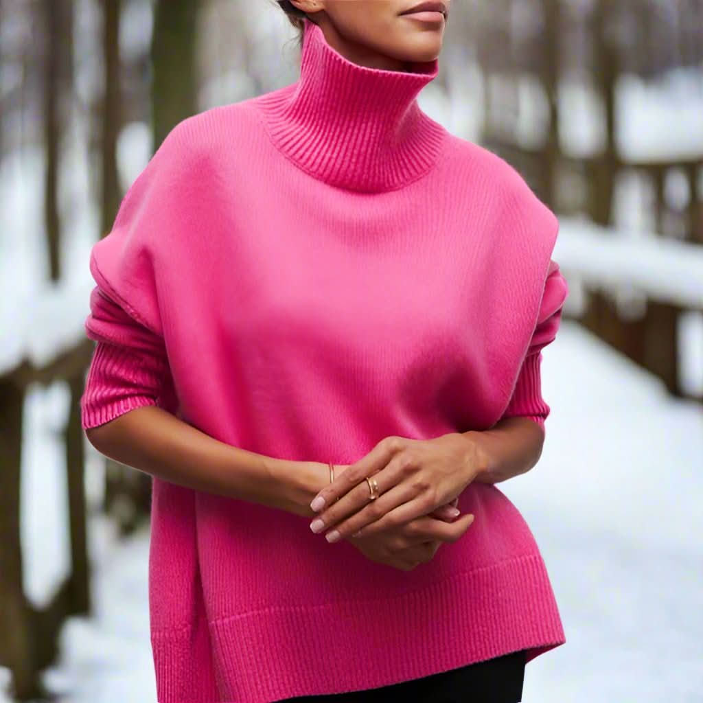 Klarine – Slim-Fit Turtleneck Sweater for Women in Premium Cotton