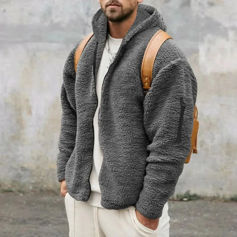Mr. Fleece Hoodie Jacket with Full-Length Zipper