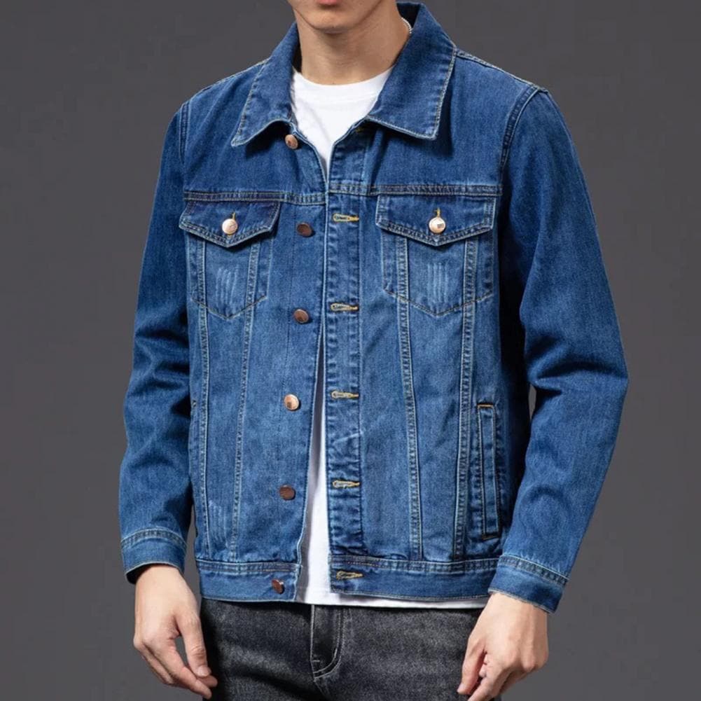 Erik – Jeans Jacket Straight Fit with Classic Button Closure