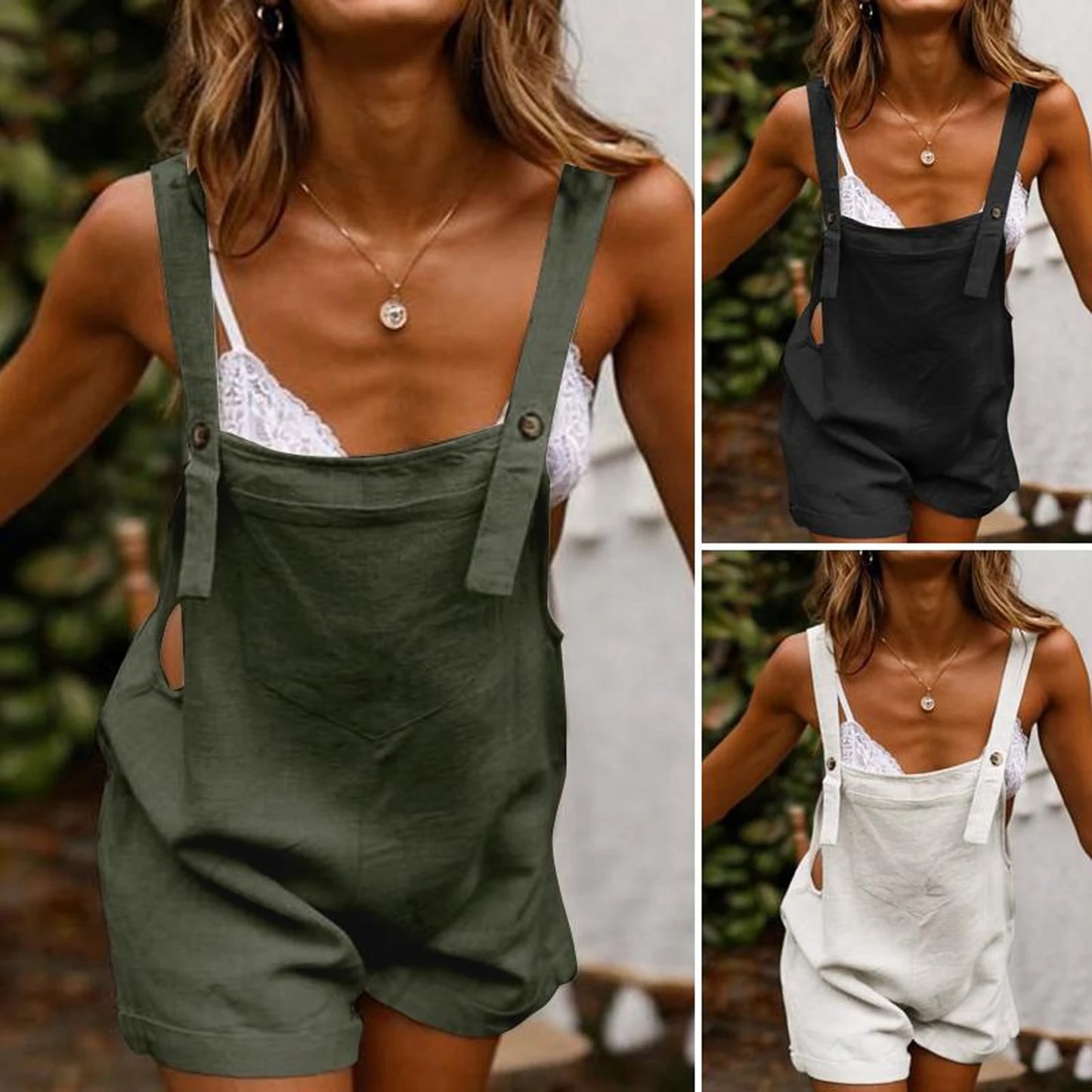 AYLA™ | Boho Jumpsuit in Loose Fit with Square Neckline