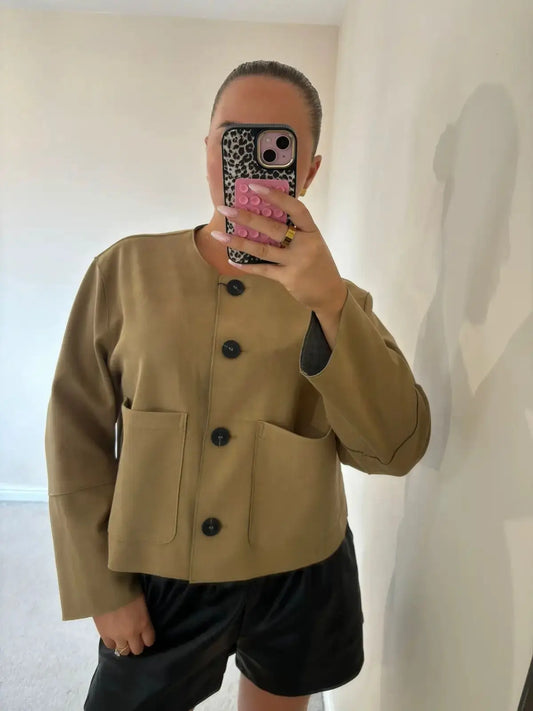 Linnea| Bomber jacket with buttons