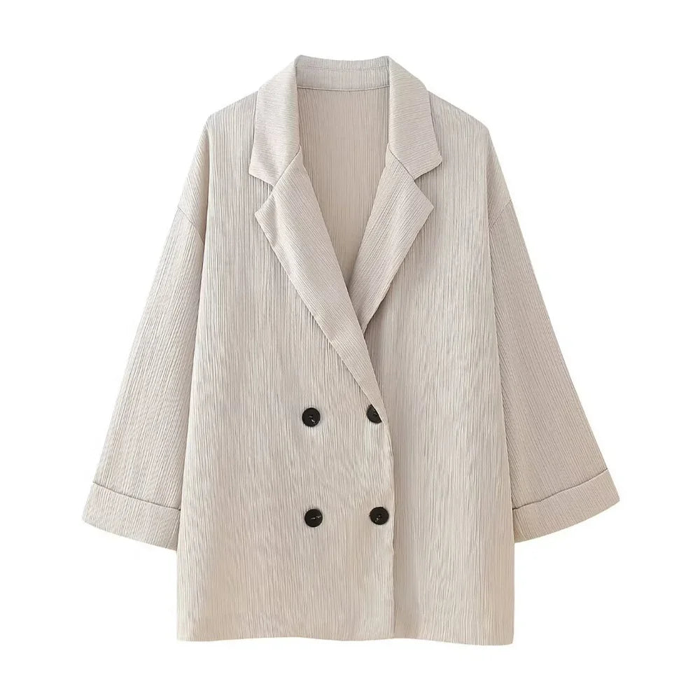 Valéa | Elegant Blazer Set with Wide Pants