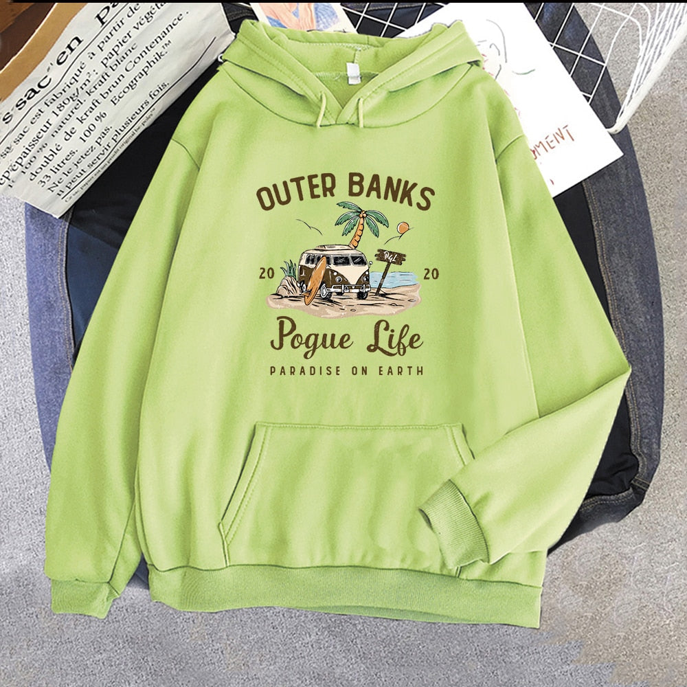 Ingeborg – Outer Banks Pogue Life Hoodie – Dam Hoodie i Estetisk Streetwear Stil