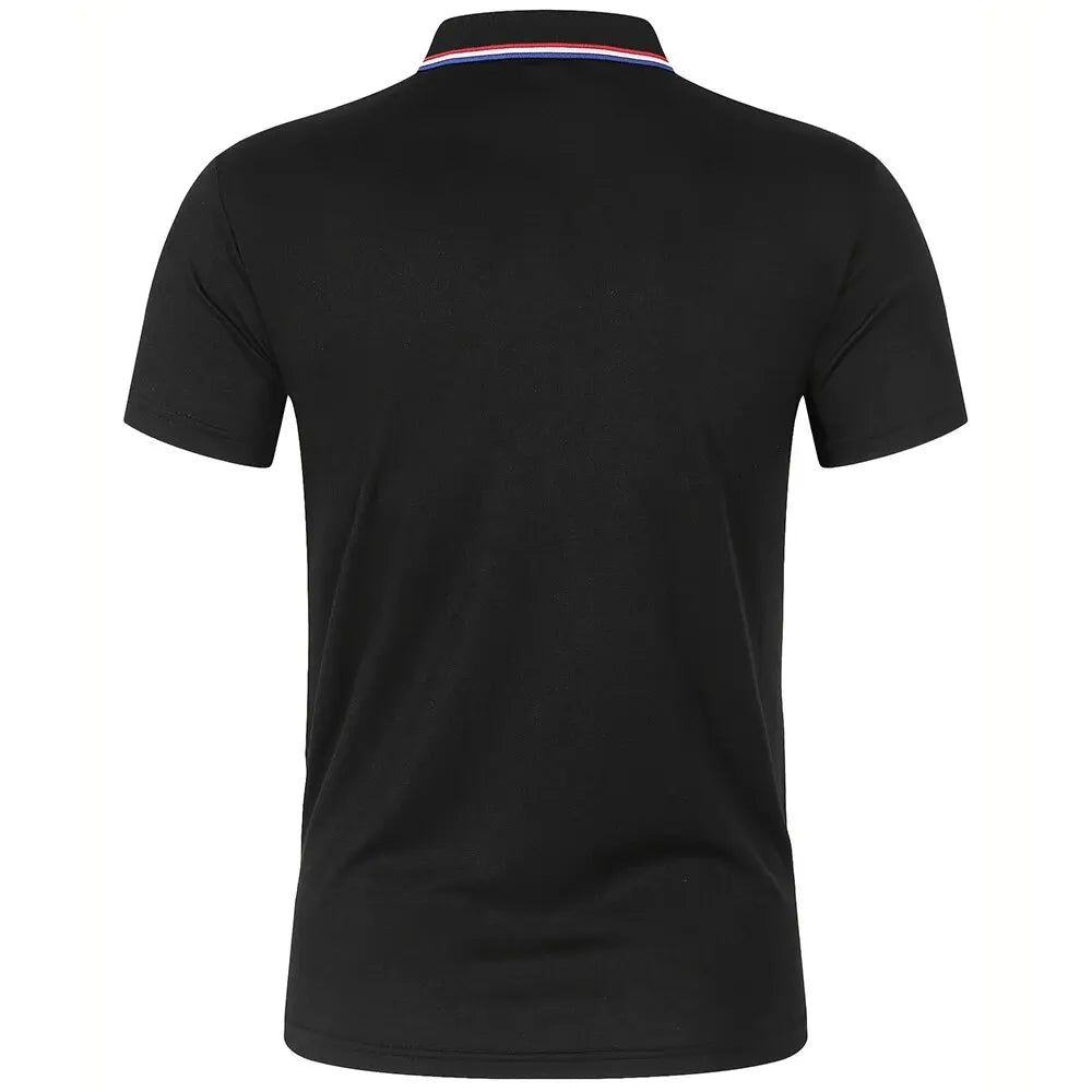 Jonas | Slim fit polo shirt with contrast striped collar