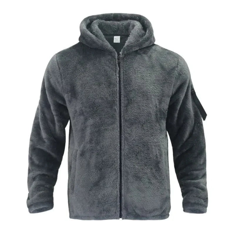 Mr. Fleece Hoodie Jacket with Full-Length Zipper