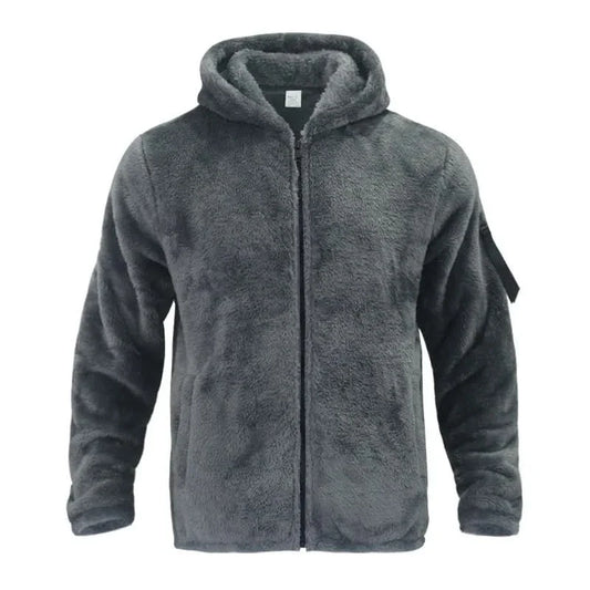 Mr. Fleece Hoodie Jacket with Full-Length Zipper