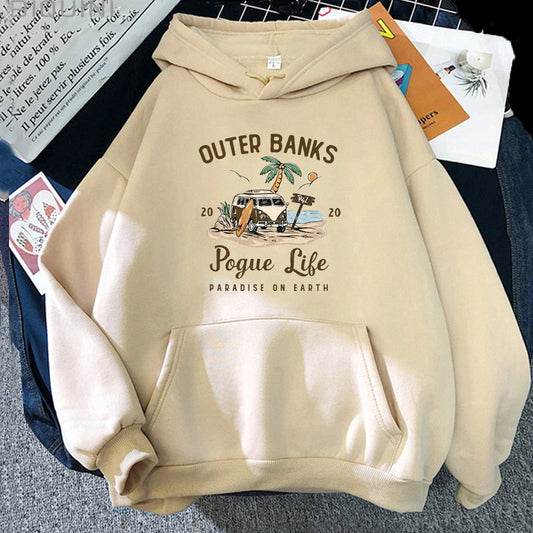 Ingeborg – Outer Banks Pogue Life Hoodie – Dam Hoodie i Estetisk Streetwear Stil