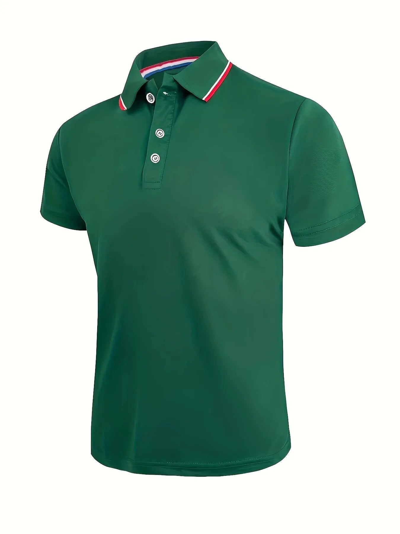 Jonas | Slim fit polo shirt with contrast striped collar