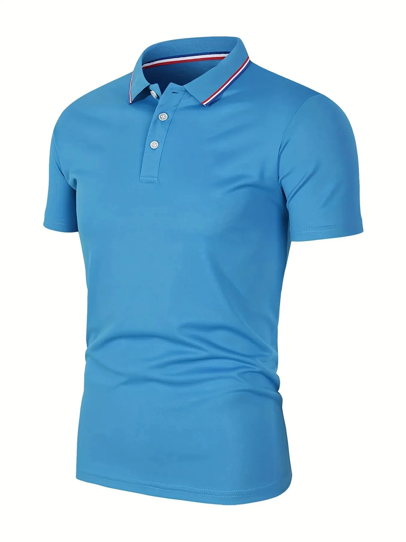 Jonas | Slim fit polo shirt with contrast striped collar