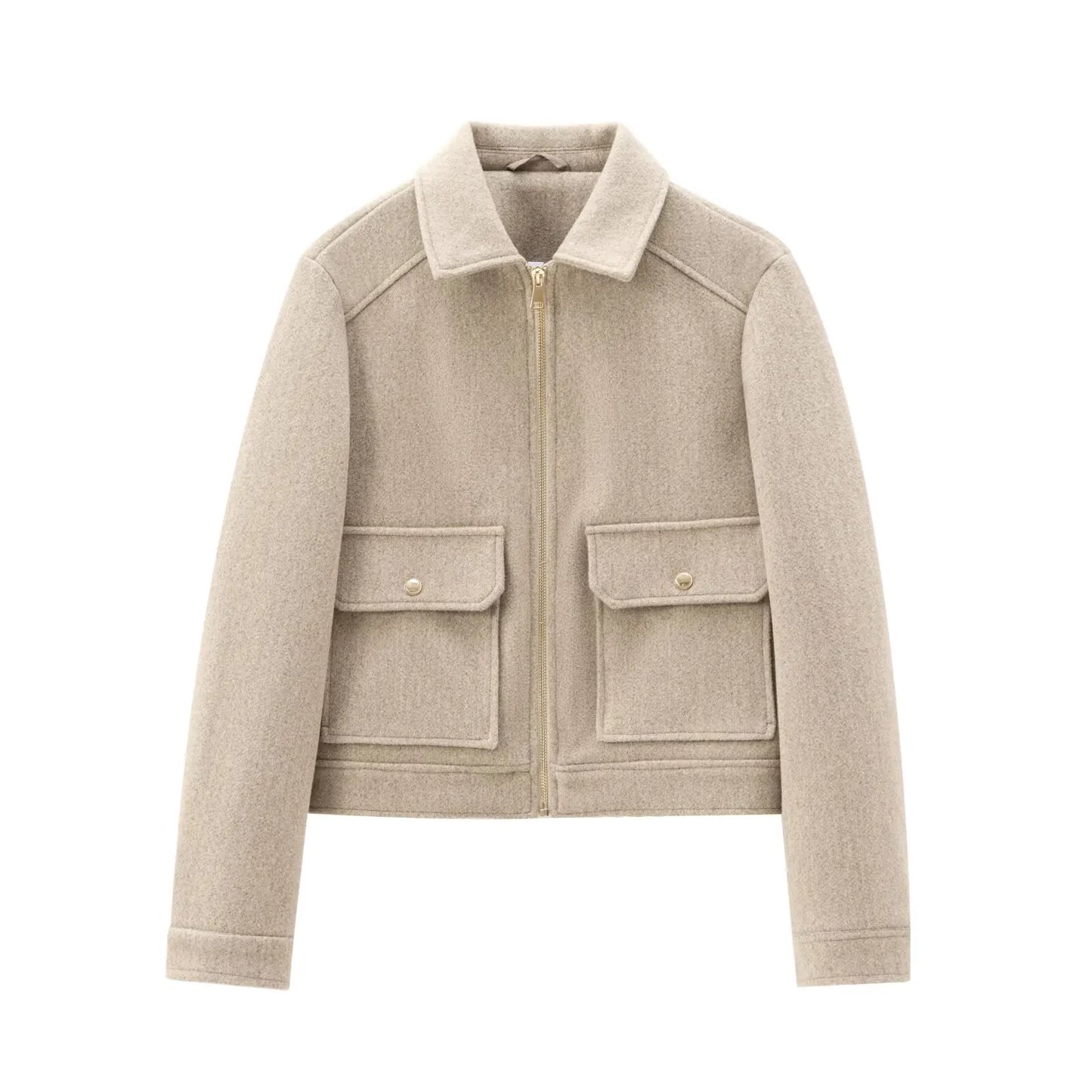 Sofia | Short bomber jacket with lapel for women