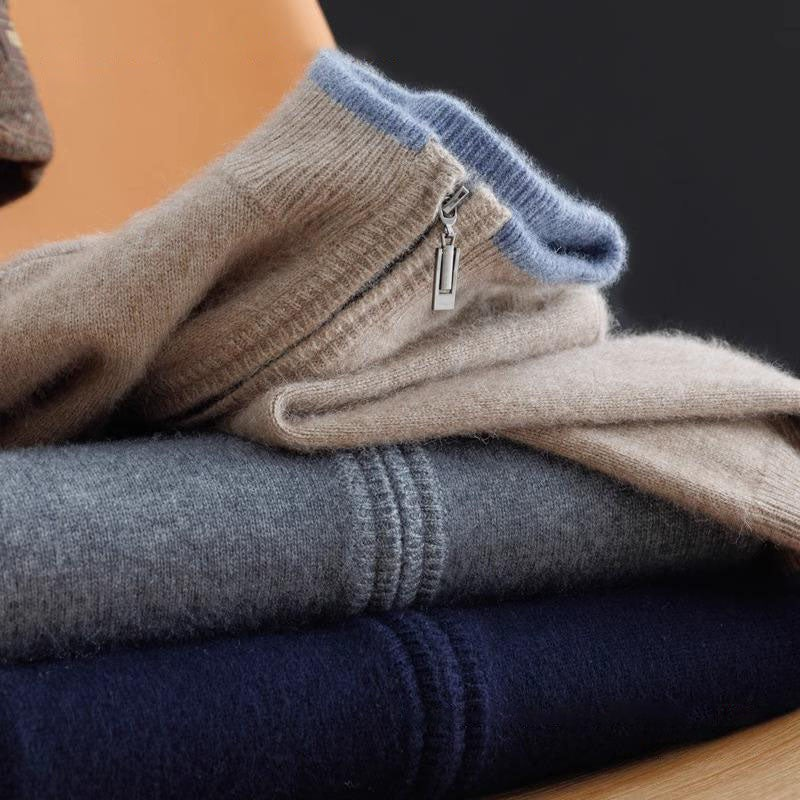 NOEL | Zip-cardigan i ægte merinould til herrer