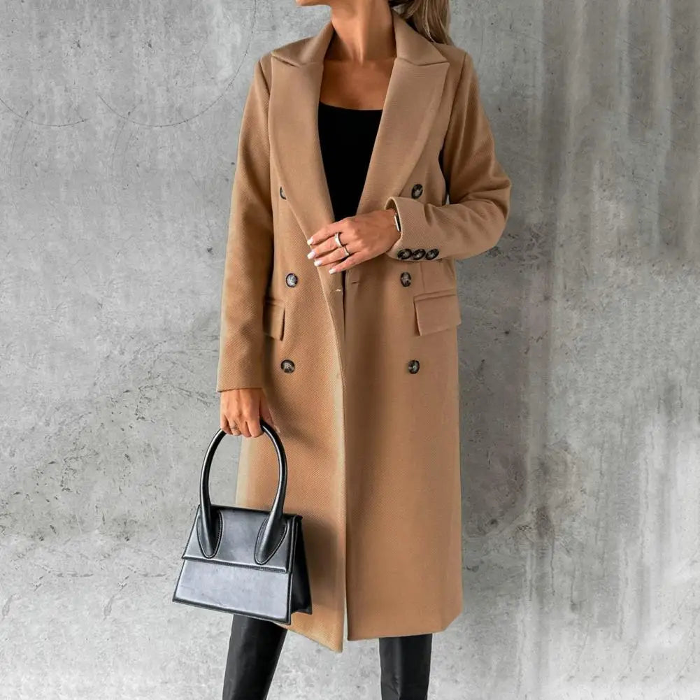 Märta | Long double-breasted trench coat
