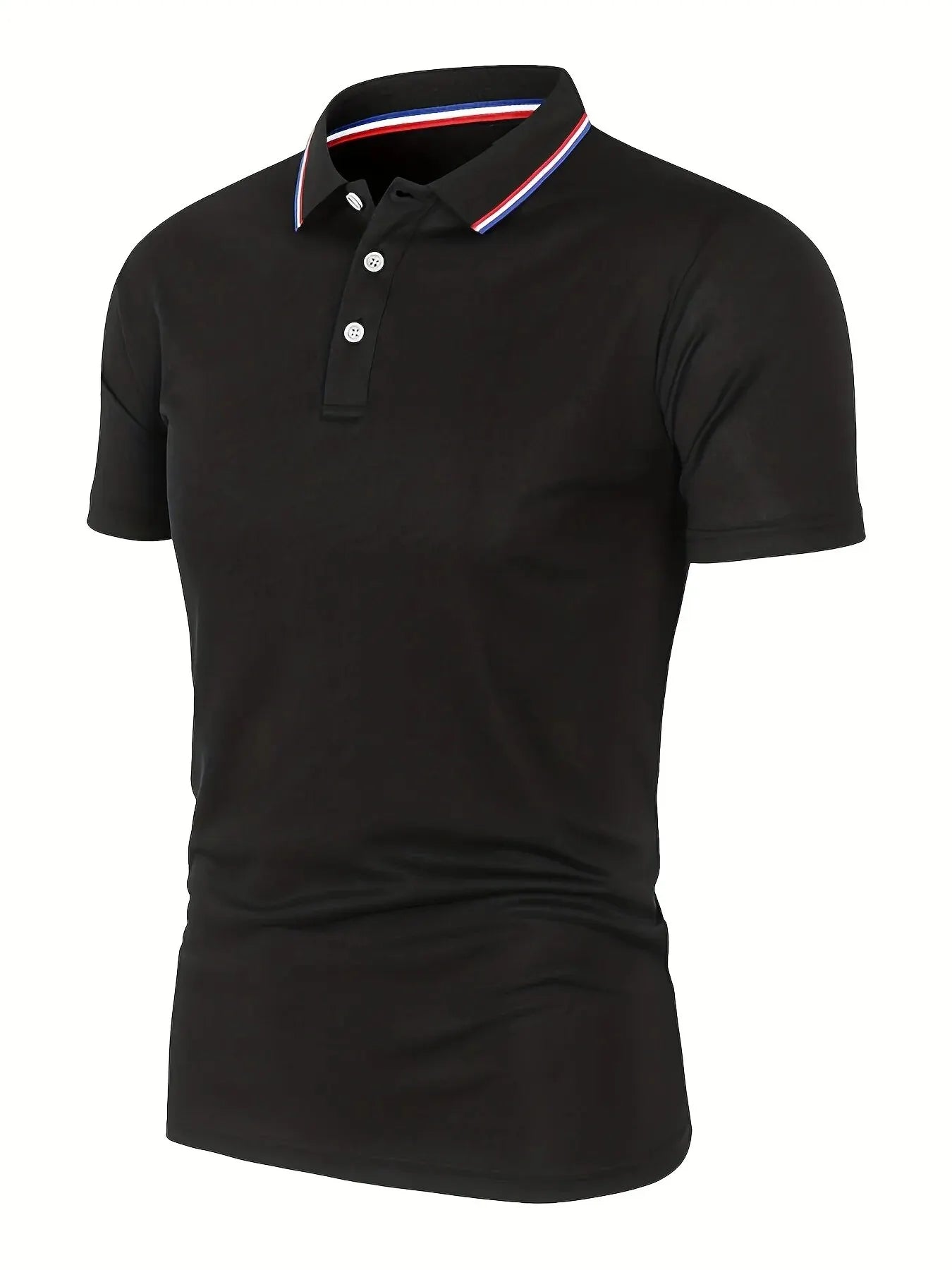 Jonas | Slim fit polo shirt with contrast striped collar