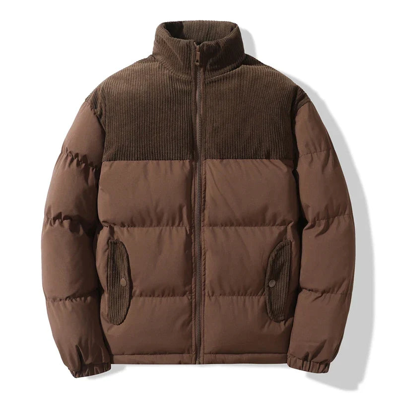 Seraphine Unisex Quiltet Jakke – Stilfuld med Corduroy-detaljer
