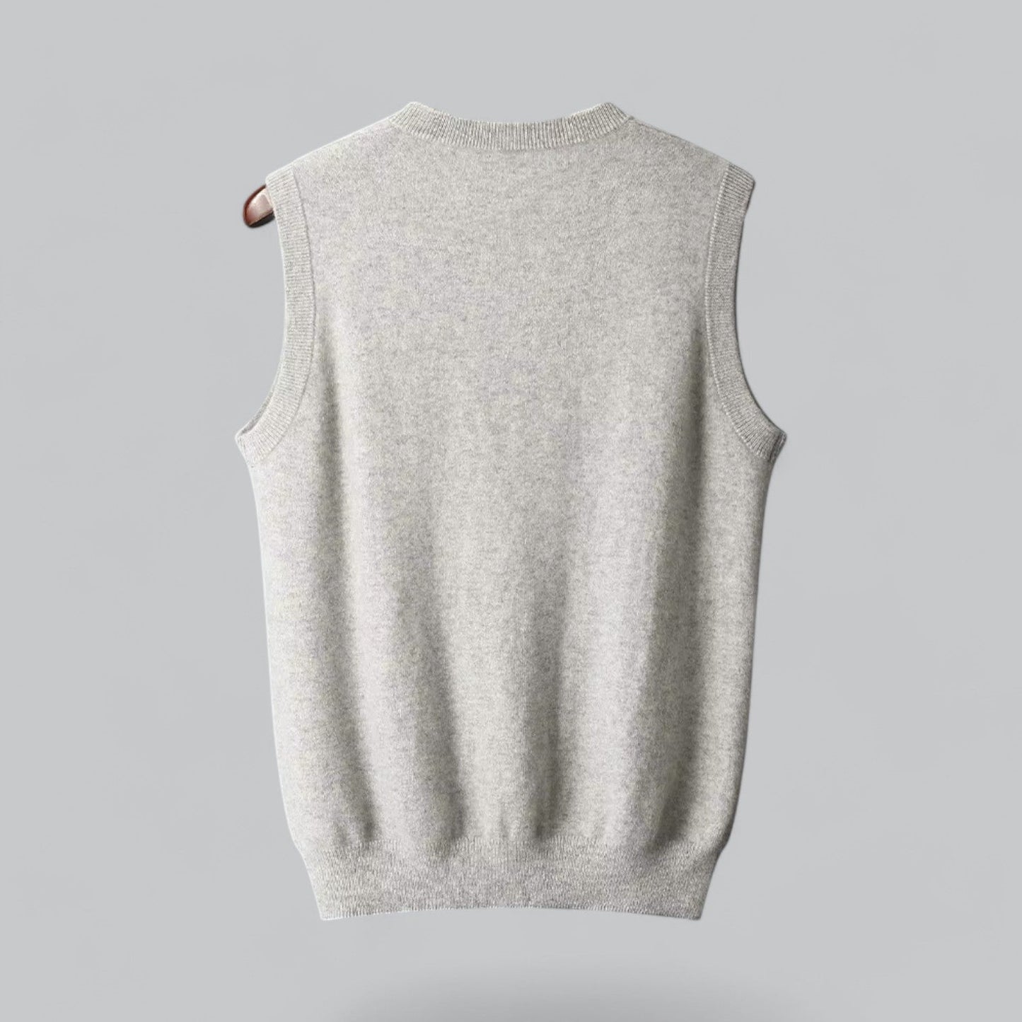 Norrskenberg™ | Men's Cashmere Vest with V-Neck | Knitted Premium Cashmere Sweater