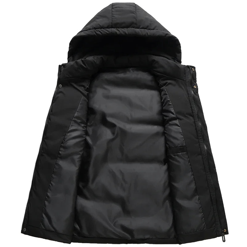 Men's vest with quilted padding – Relaxed fit with adjustable hood and hem