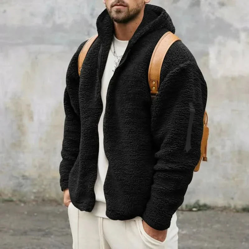 Mr. Fleece Hoodie Jacket with Full-Length Zipper