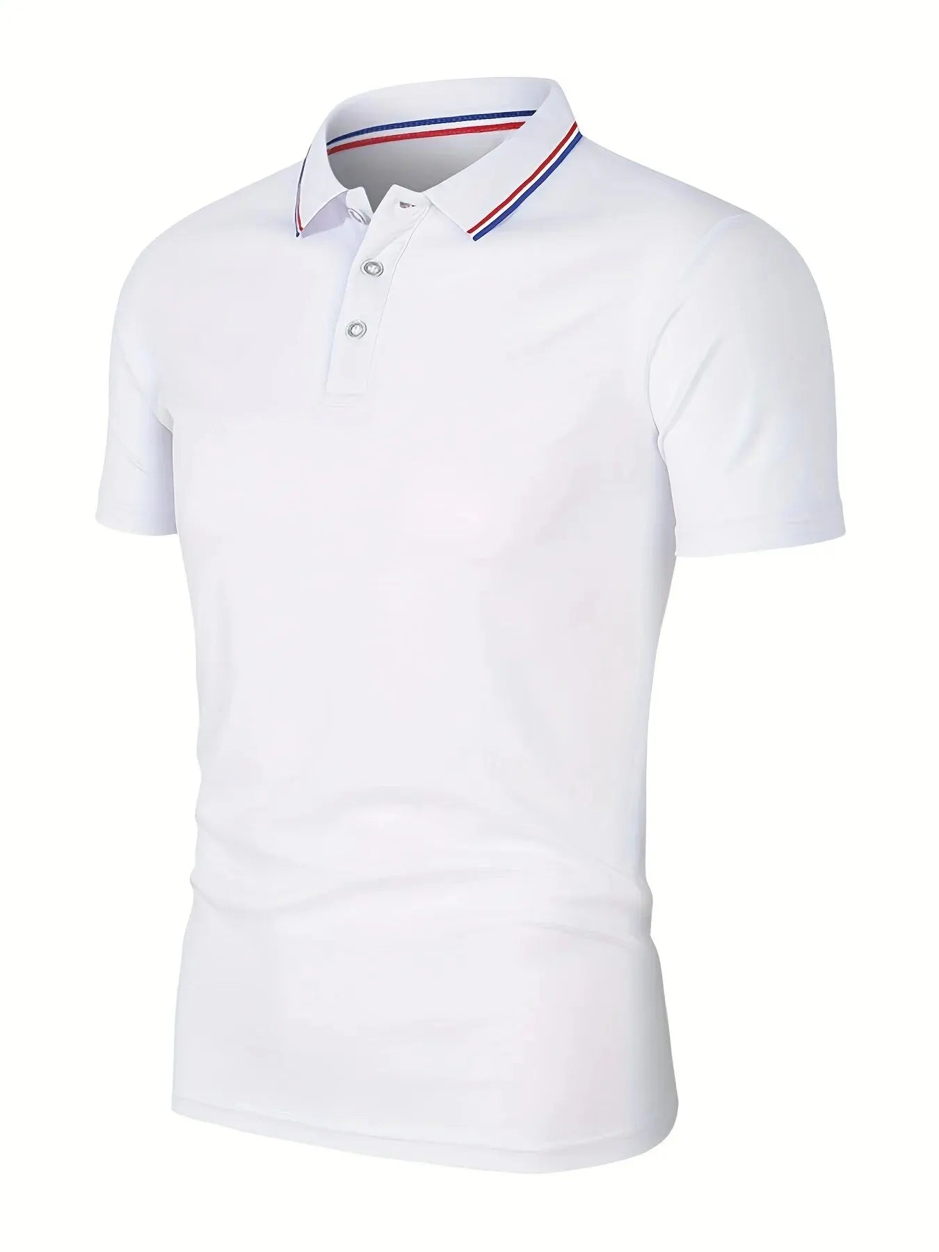 Jonas | Slim fit polo shirt with contrast striped collar
