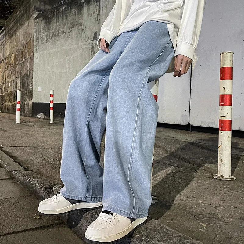 MARKION™ | Streetwear Løse Jeans til Herre