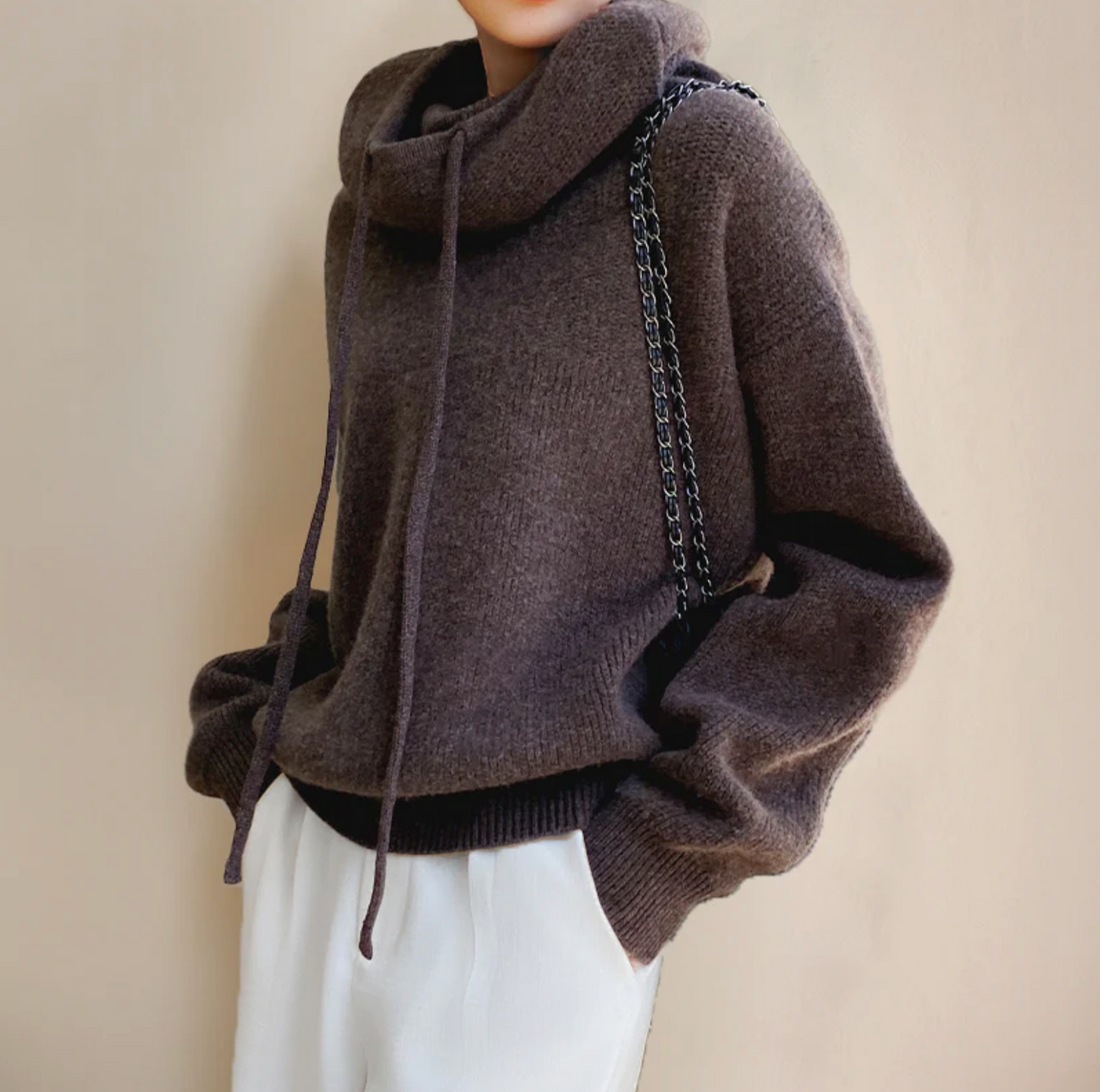 Floriva Women's Sweater with Polo Collar in Wool – Stylish and Warm