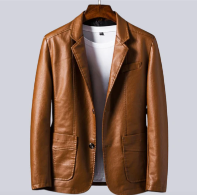 Kairos Men's Leather Jacket – Nightfall Edition for Modern Streetwear