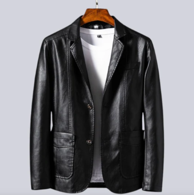 Kairos Men's Leather Jacket – Nightfall Edition for Modern Streetwear