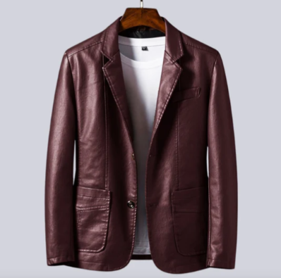 Kairos Men's Leather Jacket – Nightfall Edition for Modern Streetwear