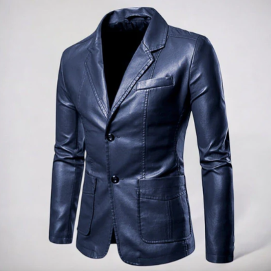 Kairos Men's Leather Jacket – Nightfall Edition for Modern Streetwear