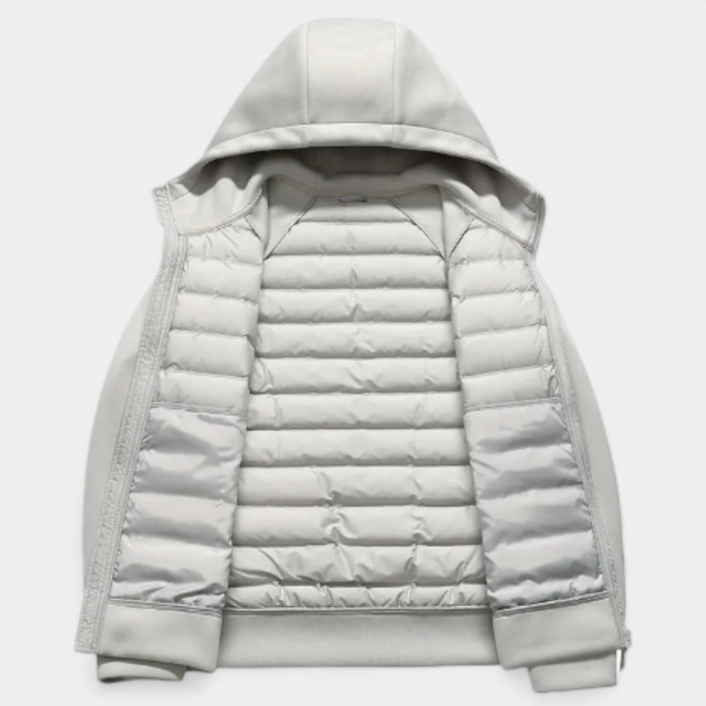 Fredrik | Men's Lightweight Down Jacket – Softshell Puffer with Hood