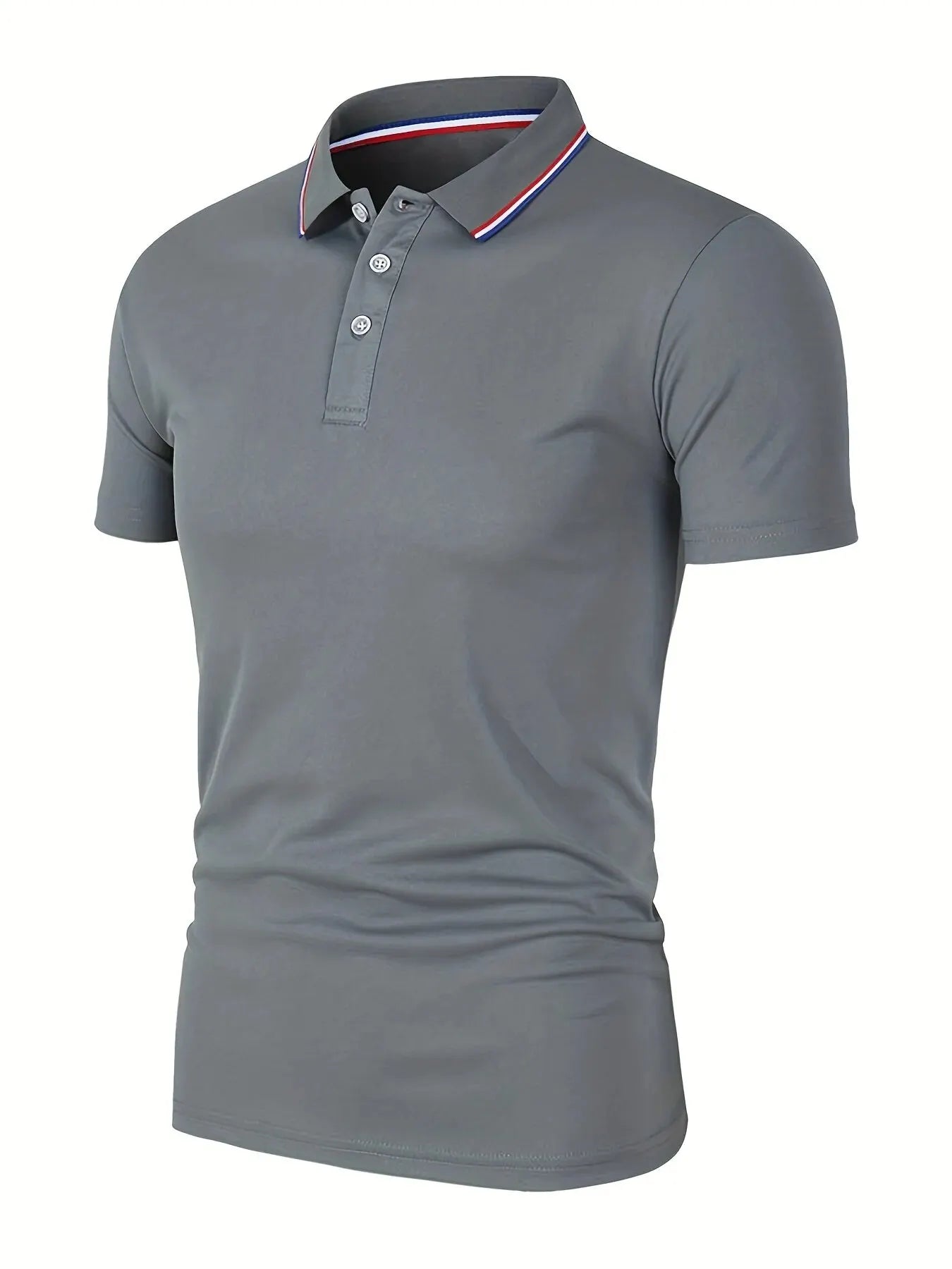 Jonas | Slim fit polo shirt with contrast striped collar