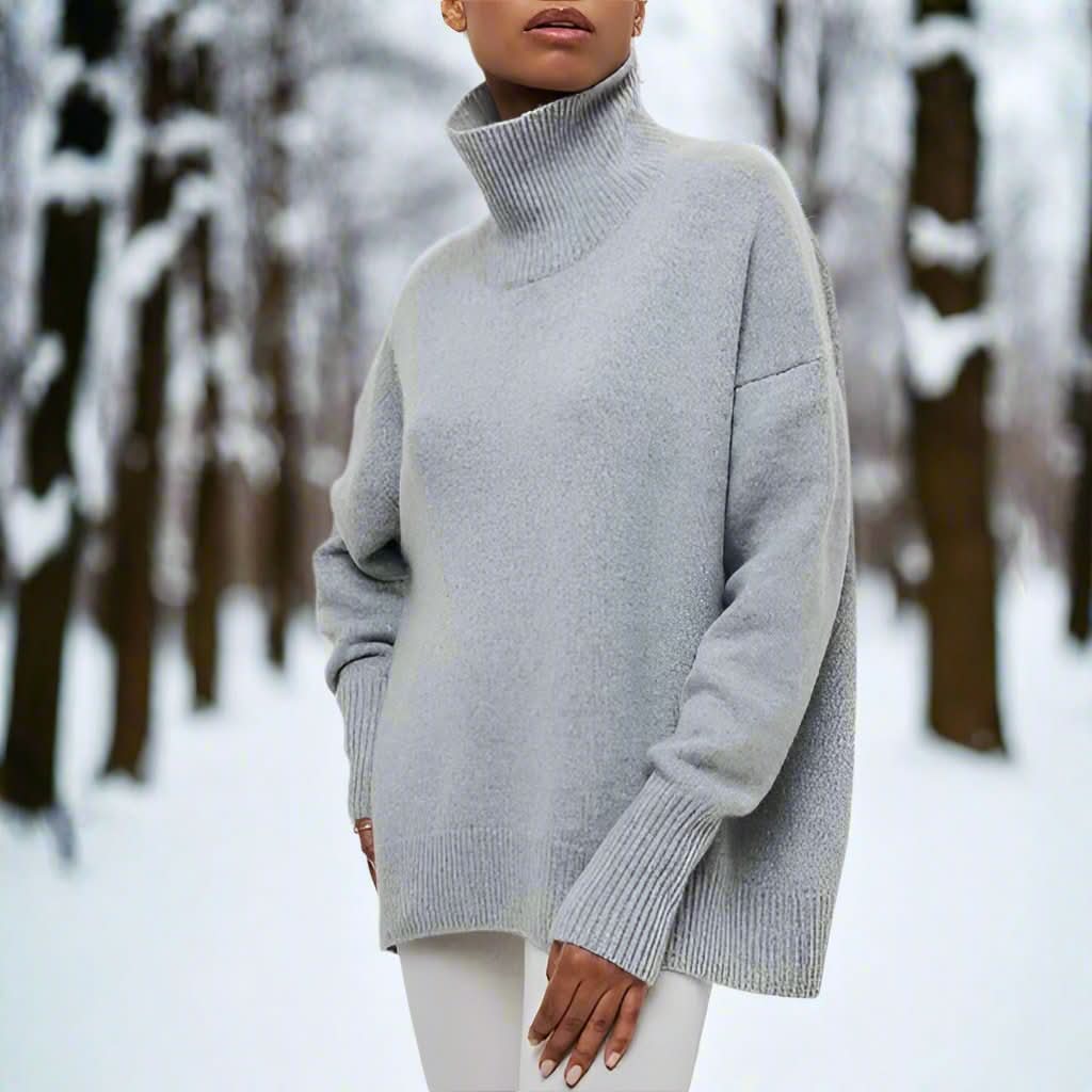 Klarine – Slim-Fit Turtleneck Sweater for Women in Premium Cotton
