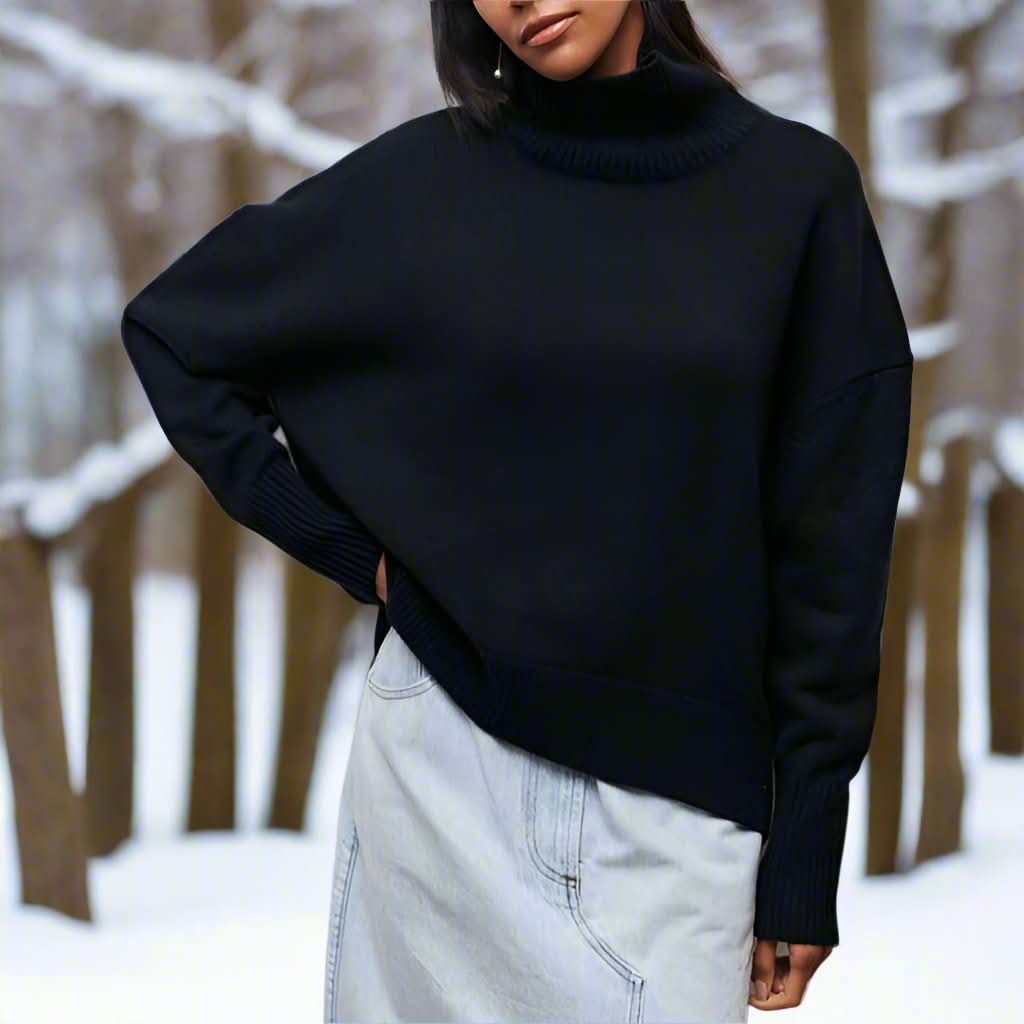 Klarine – Slim-Fit Turtleneck Sweater for Women in Premium Cotton
