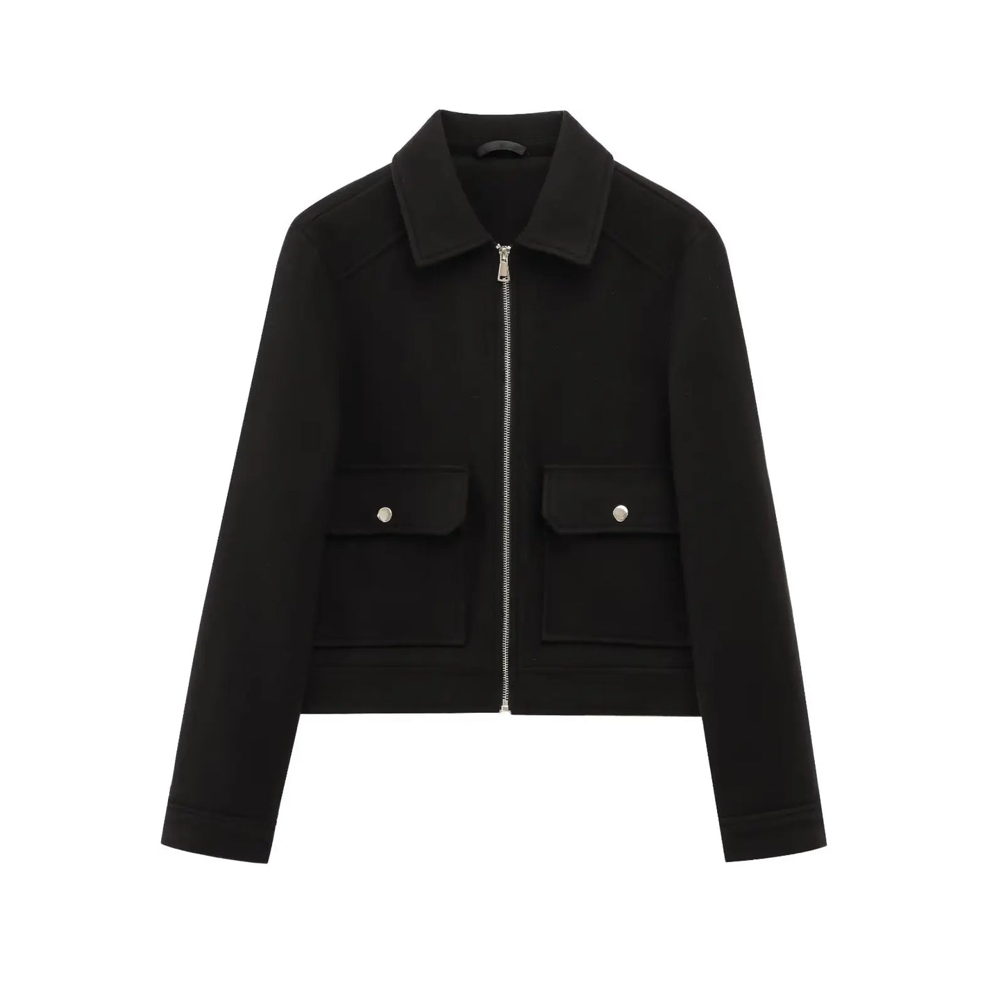 Sofia | Short bomber jacket with lapel for women