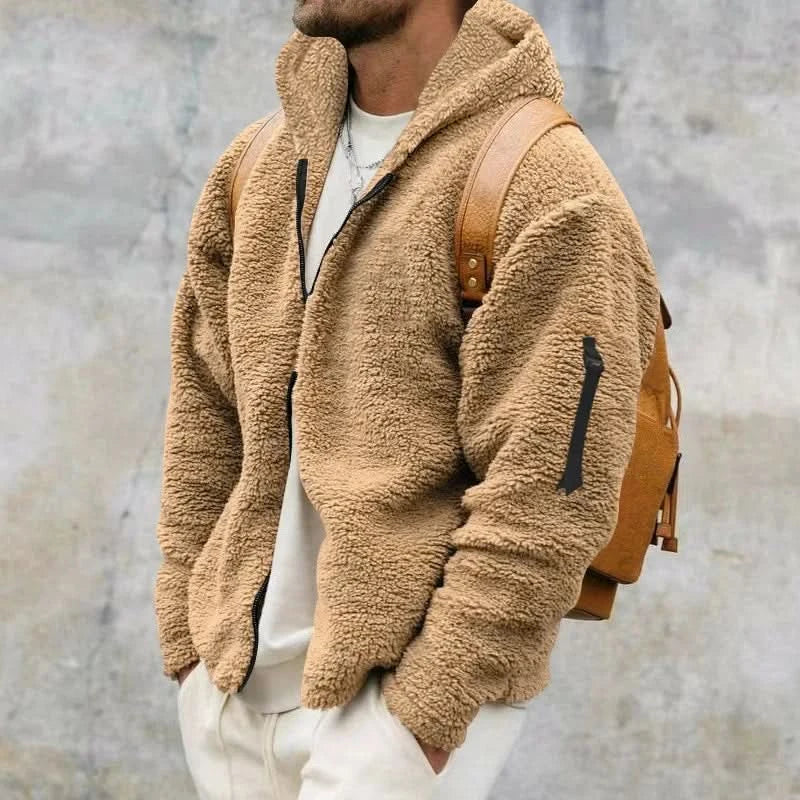 Mr. Fleece Hoodie Jacket with Full-Length Zipper