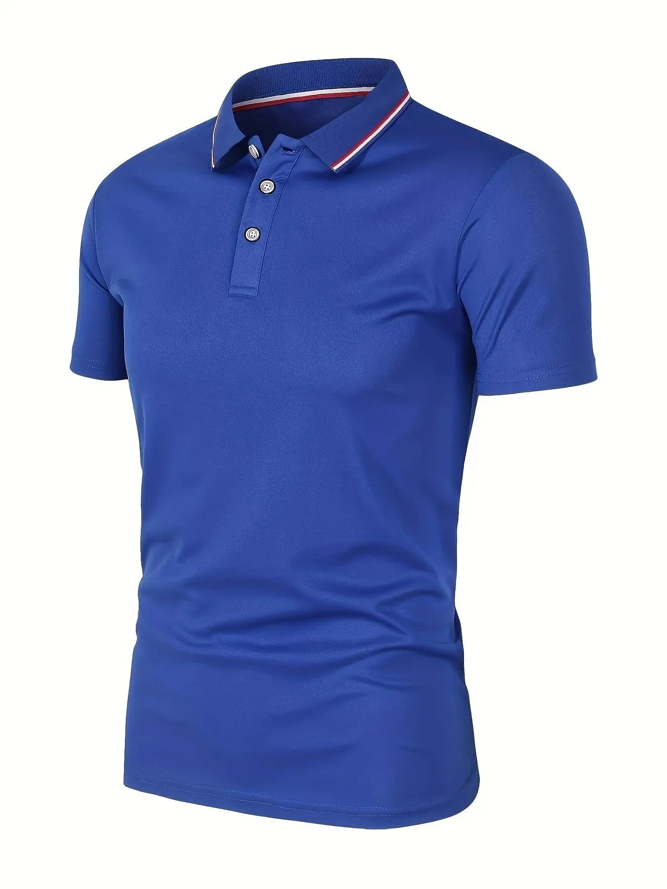 Jonas | Slim fit polo shirt with contrast striped collar