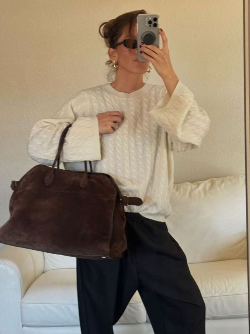 Elvira | Elegant Large Handbag in Vegan Leather