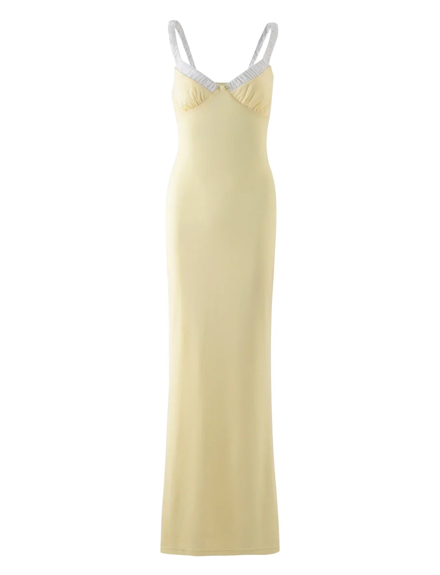 Liora | Lemon Yellow Elegant Dress for Radiant Occasions