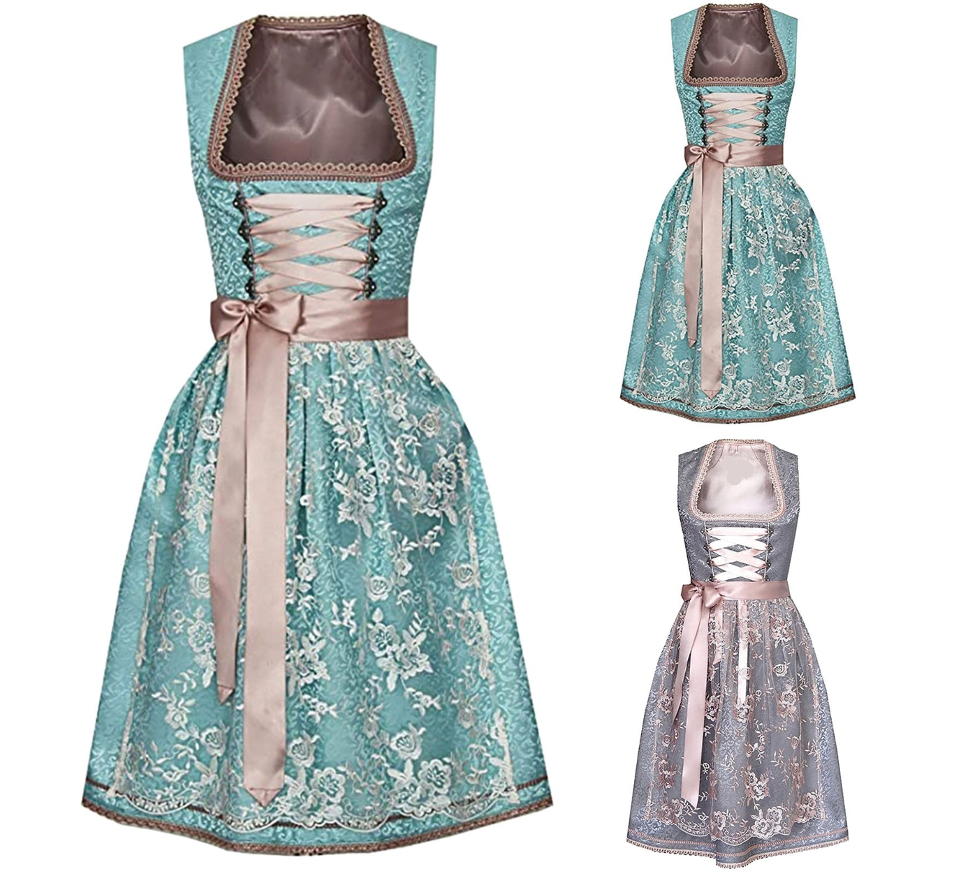 Lena | Traditionel Dirndl-kjole til damer med forklæde og bluse