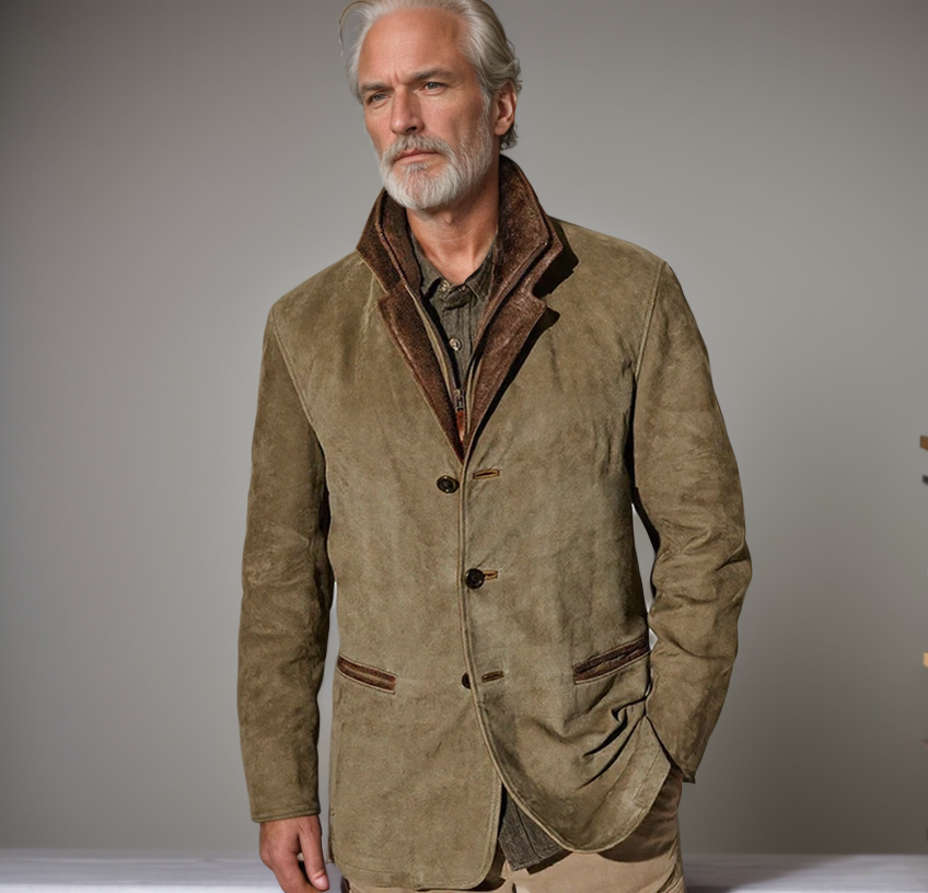 Jhonny | Vintage leather-like coat with structured fit