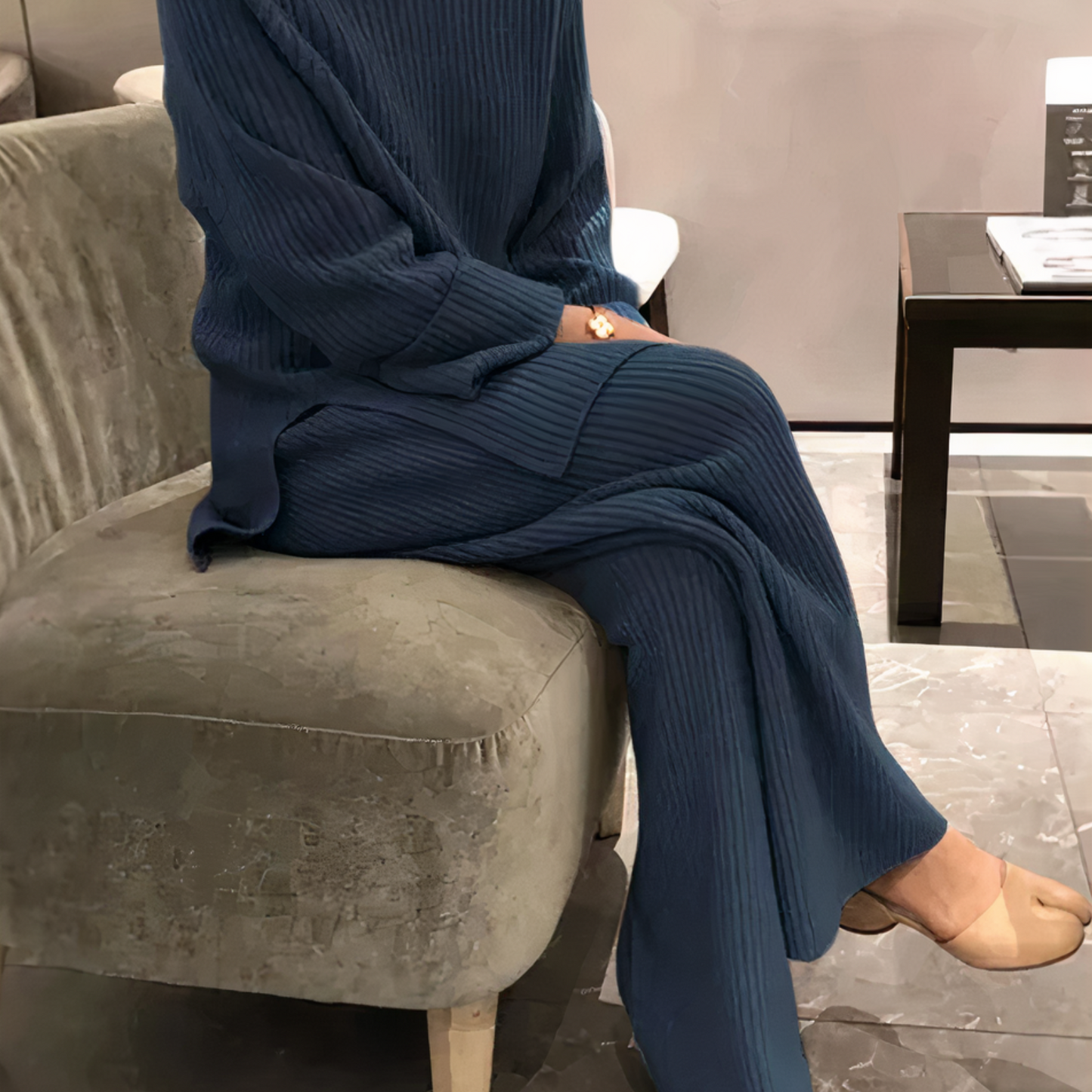 Alina – Elegant strikket sæt med trøje og bukser