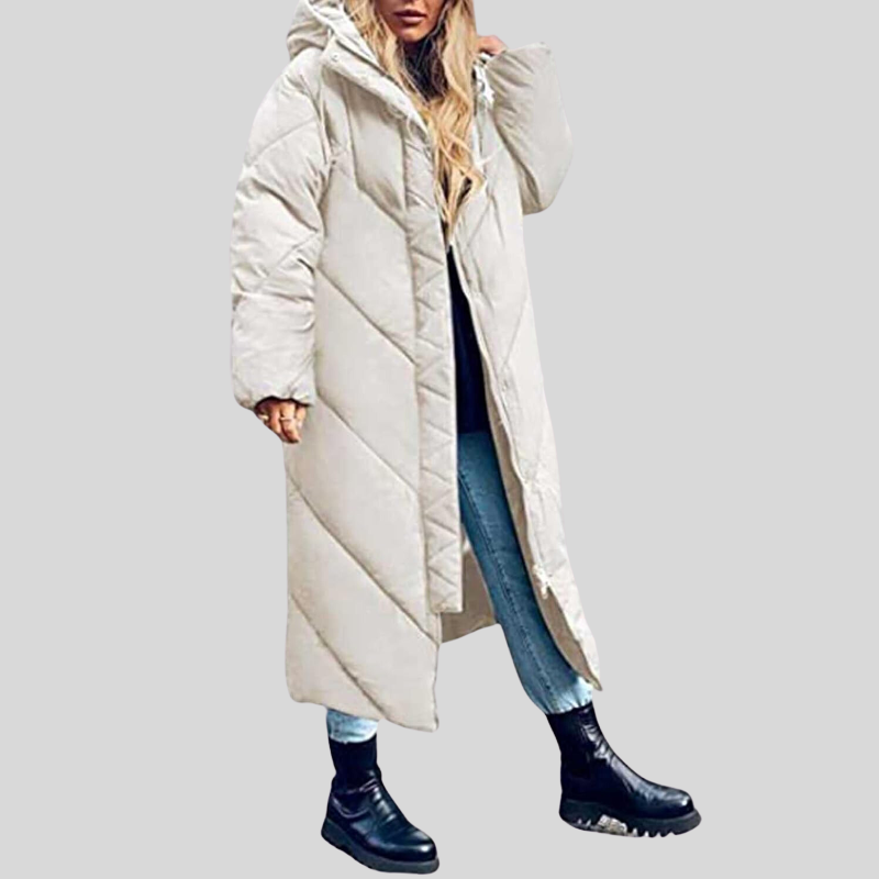 Zelia – Warm Long Winter Jacket for Women with Adjustable Hood