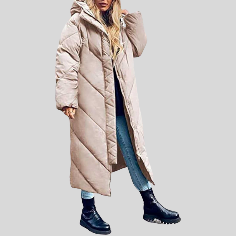 Zelia – Warm Long Winter Jacket for Women with Adjustable Hood