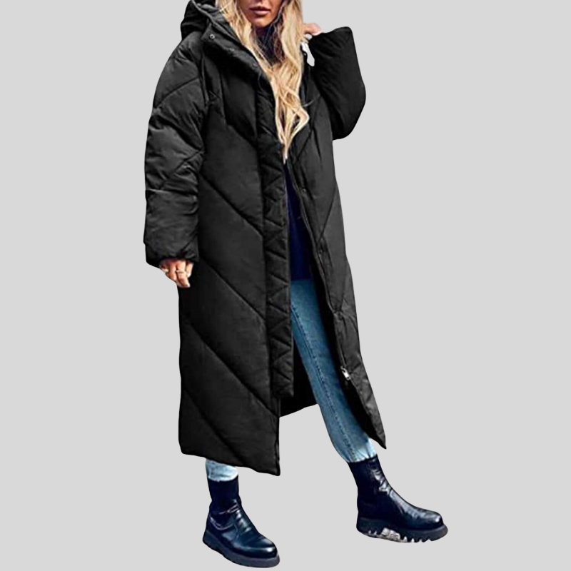 Zelia – Warm Long Winter Jacket for Women with Adjustable Hood
