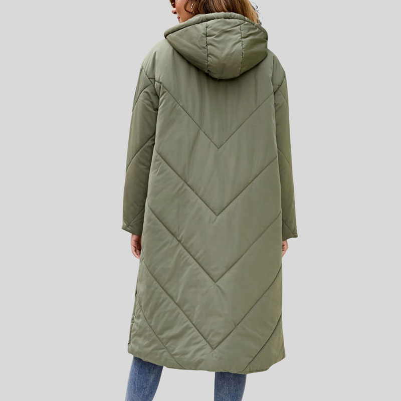 Zelia – Warm Long Winter Jacket for Women with Adjustable Hood